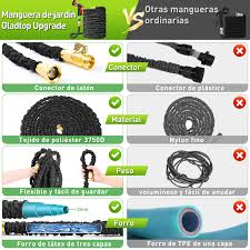 Manguera Expandible de Jardín 100FT con Pistola de Riego y Accesorios