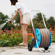 Carro Portátil para Manguera de Jardín con Ruedas y Manija