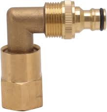 Adaptador de Codo de Latón 3/4 Pulg. para Manguera