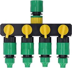 Divisor de Manguera de Agua 4 Vías ABS Inoxidable