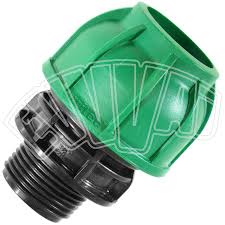 Conector Macho de Compresión 32 mm x 1'' para Riego de Jardín