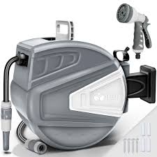 Carrete de Manguera de Agua 15+2m con Soporte de Pared Tillvex