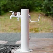 Fuente de Columna de Agua para Jardín con Soporte para Manguera