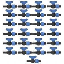 Pack de 25 Llaves de Paso 16mm para Riego por Goteo