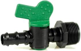 Llave de Paso 16mm para Riego por Goteo - Rosca 3/4