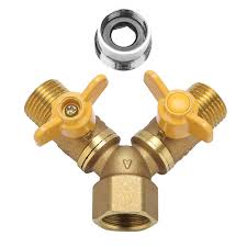 Adaptador Doble de Manguera de Latón G1/2 para Jardín