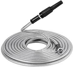 Manguera de Riego Flexible de Acero Inoxidable 50 pies