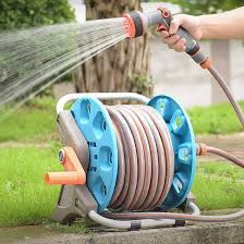 Carrete de Manguera y Accesorios para Riego y Lavado