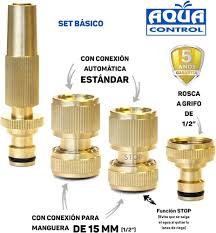 Conector de Jardín 15 mm de Latón para Manguera