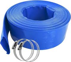 Manguera Plana de Agua 20m con Clips - Ideal para Drenaje