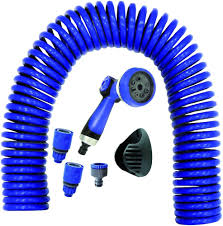 Manguera Helicoidal Azul EVA 15m con Pistola S&M 590030