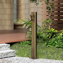 Soporte de Piso para Grifo Exterior de Acero Inoxidable