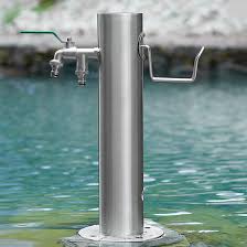 Columna de Agua Jardín con Soporte de Manguera - Acero Inoxidable 304