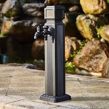 Columna de Agua Jardín con Estante para Manguera