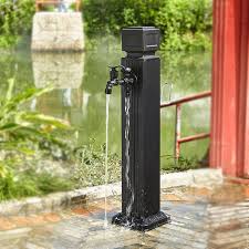 Columna de Agua de Acero Inoxidable con Grifo Doble - Riego y Jardinería