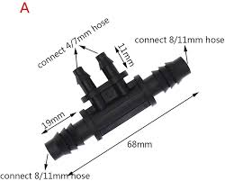 Conectores de Riego 10 Piezas 8/11 mm a 4/7 mm