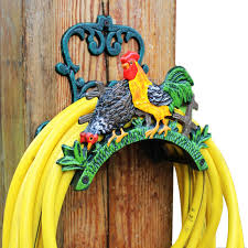 Colgador Rústico de Manguera con Pollos para Pared