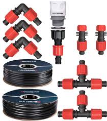 Set de Riego por Goteo HOLZBRINK para Thuja - 5 m de Línea y 10 m de Tubo LDPE