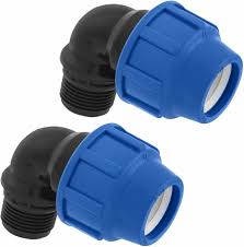 Codo de Compresión 20 mm x 1/2" Macho para Polietileno