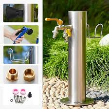 Columna de Agua Jardín con Grifo de Acero Inoxidable