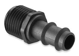 Conector Rosca Macho para Manguera de Riego - Abrisa Unión Negro