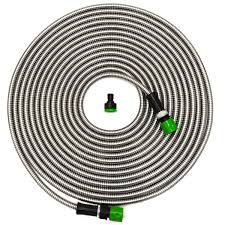 Manguera de Jardín EYEPOWER 15m Antidobleces de Acero Inoxidable