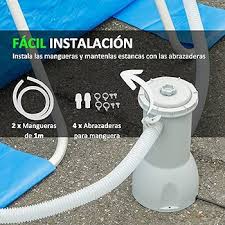 Depuradora Outsunny 3785 L/h para Piscinas Desmontables
