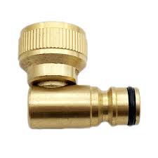 Conector Rápido de Latón 3/4'' con Codo de 90° para Jardín