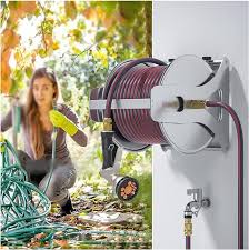 Carrito de Jardín para Manguera IXIETY: Almacenamiento Pesado y Montaje en Pared