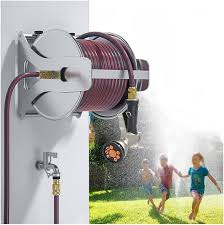 Carrete de Manguera de Jardín para Montaje en Pared