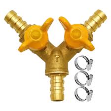 Conector de Manguera en Y de 3 Vías de Latón