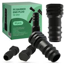 10 Tapas de Polietileno de 16 mm para Riego en Jardín